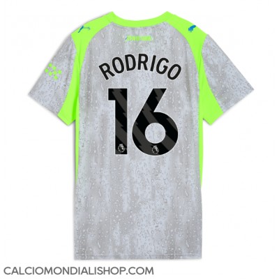 Maglie da calcio Manchester City Rodri Hernandez #16 Terza Maglia Femminile 2025-26 Manica Corta Maglie da calcio Manchester City Rodri Hernandez #16 Terza Maglia Femminile 2025-26 Manica Corta